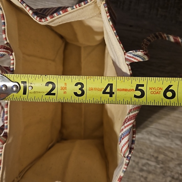 Longaberger Small bag purse pink pin srtipe - Picture 3 of 9